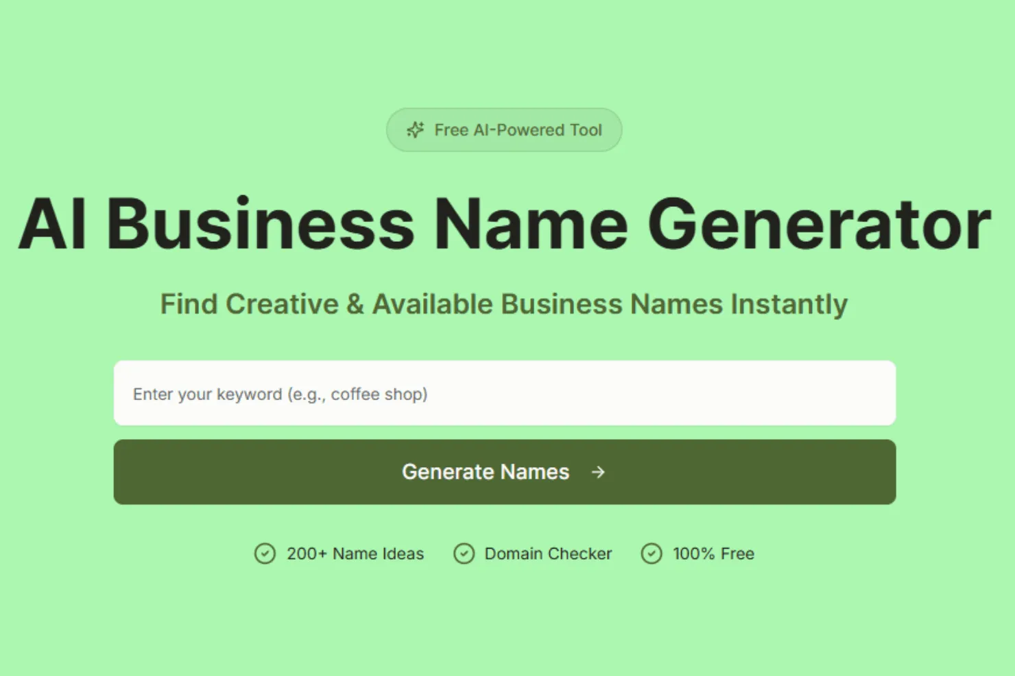 AI Business Name Generator