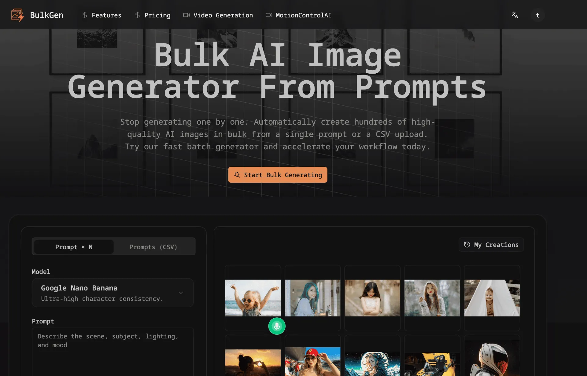 Bulk AI Image Generator From Prompts