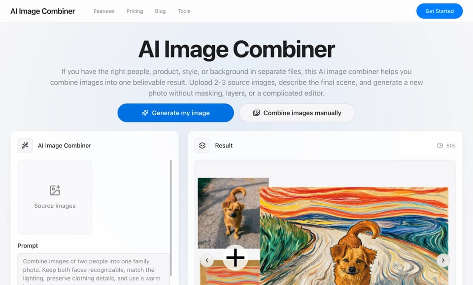 AI Image Combiner