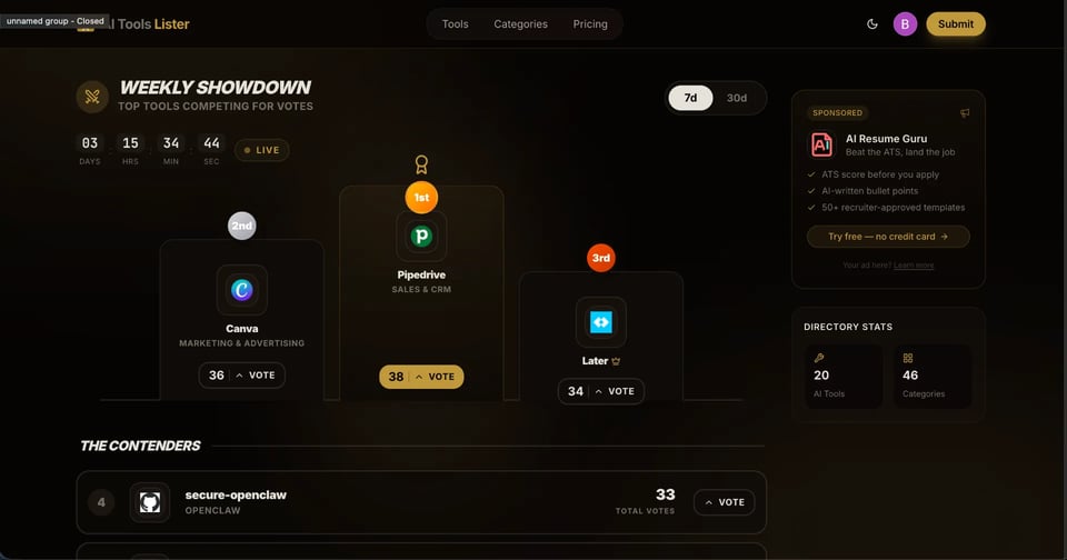 AI Tools Lister