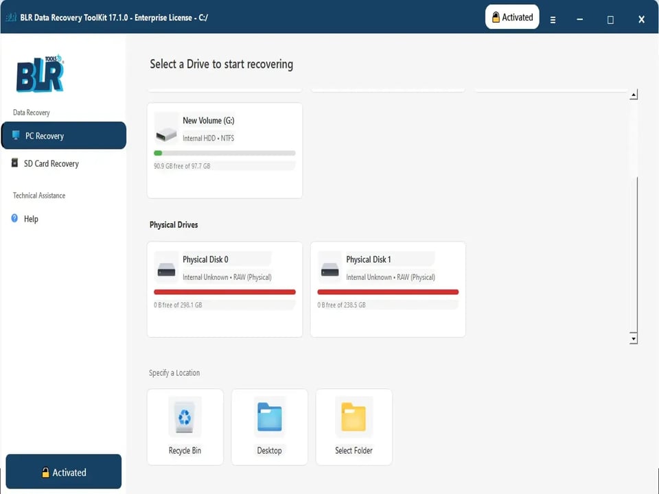 BLR Data Recovery Toolkit