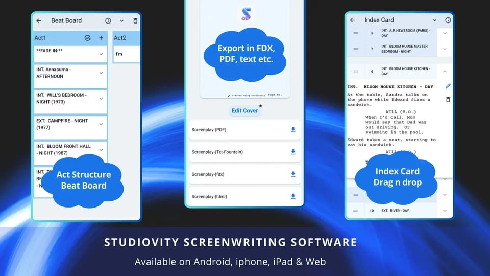 AI Screenwriting Software | Studiovity
