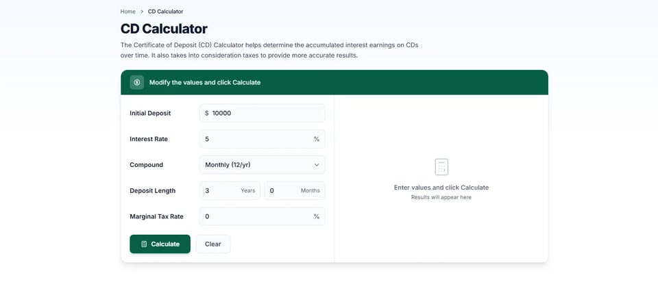 CD Calculator