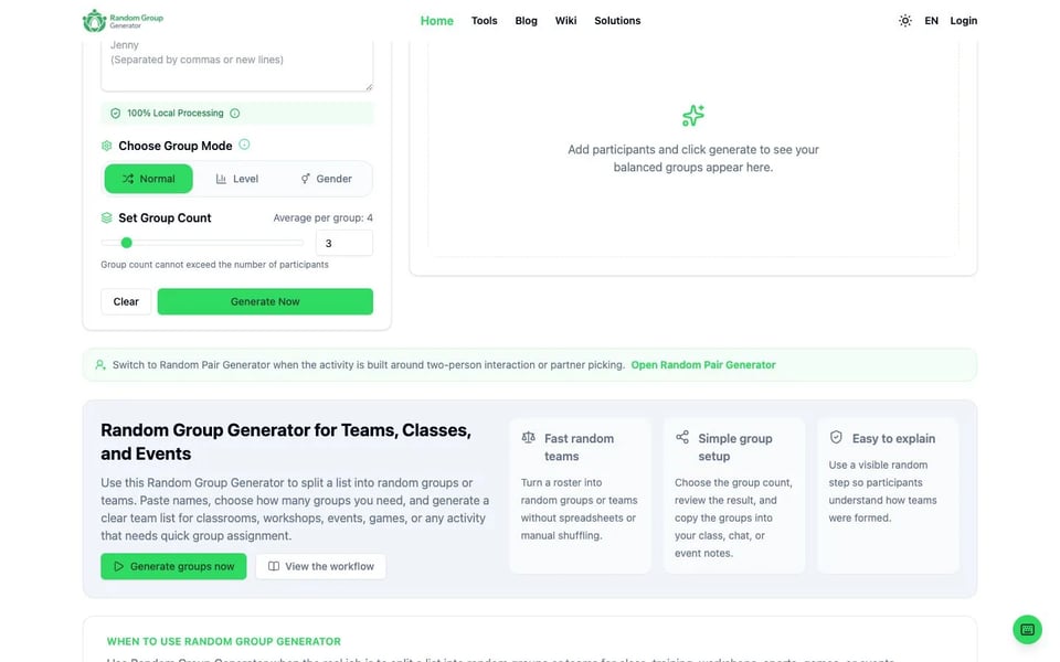 Random Group Generator