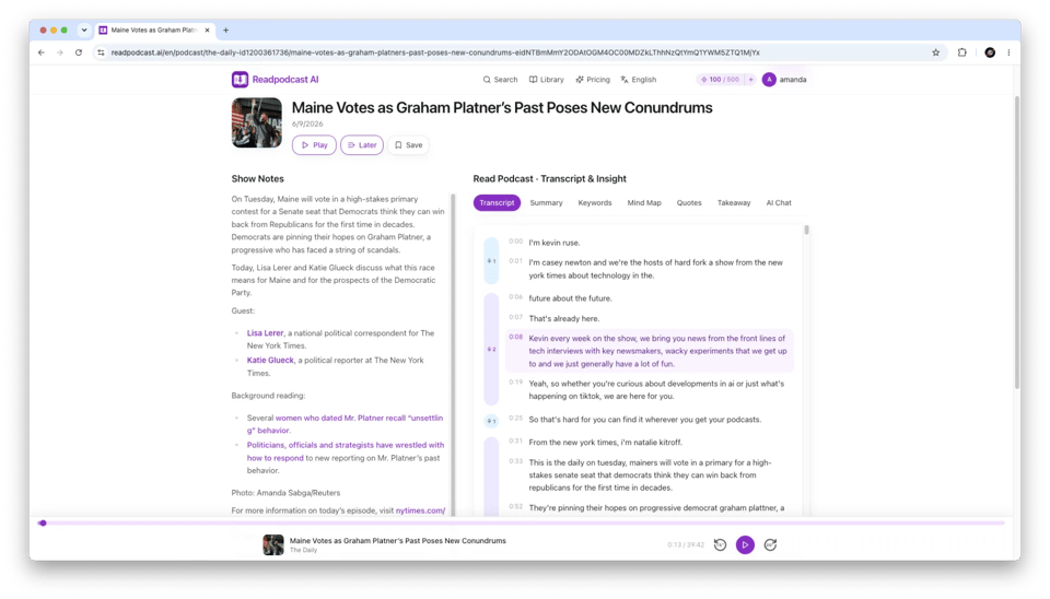 Readpodcast AI