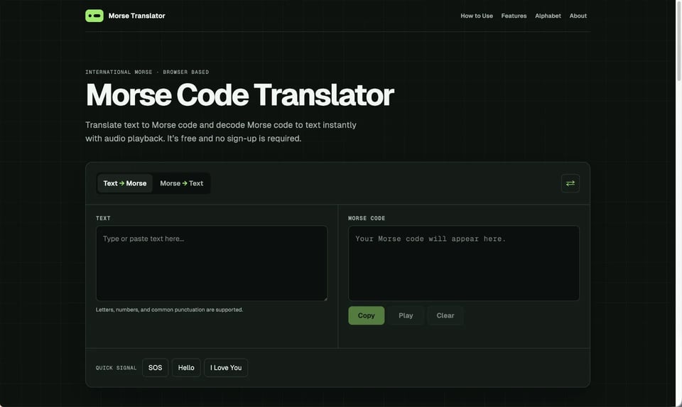 Morse Code Translator