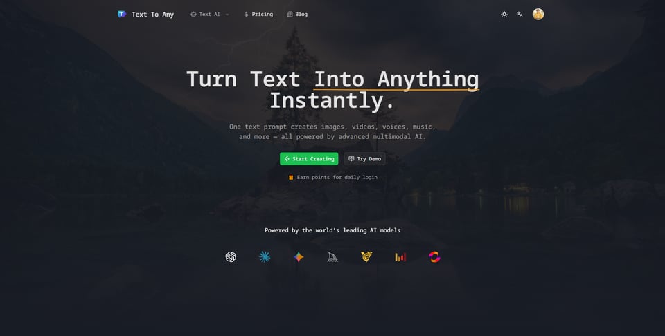 Text to Any