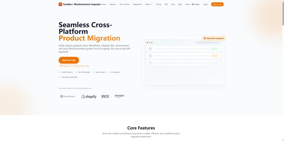 Yundian+ WooCommerce Importer