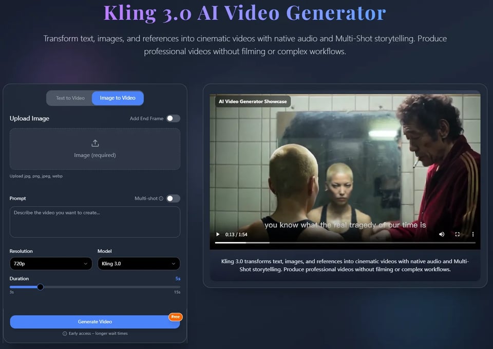 Kling 3.0 AI Video Generator